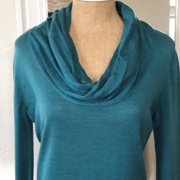 Calvin Klein Roll Cowl Neck Sweater Size Med Wool Irish Green St. Patrick's Day - Picture 3 of 12